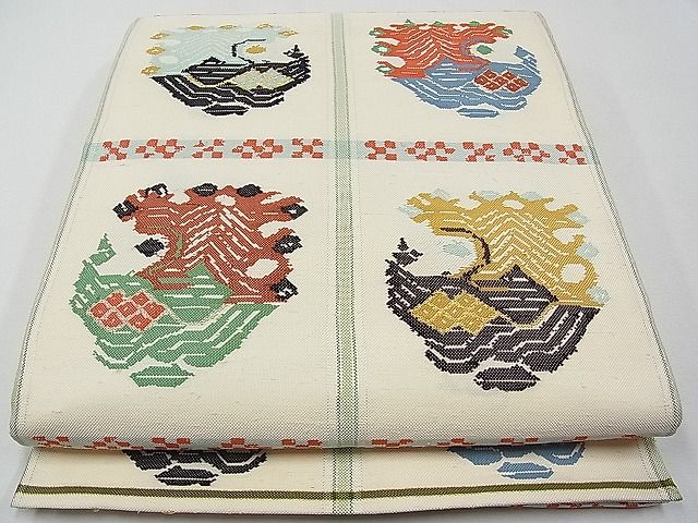 平和屋本店■極上　最高級　龍村平蔵製　六通太鼓柄　本袋帯　甲比丹孔雀　金銀糸　逸品　CYAA0361s4