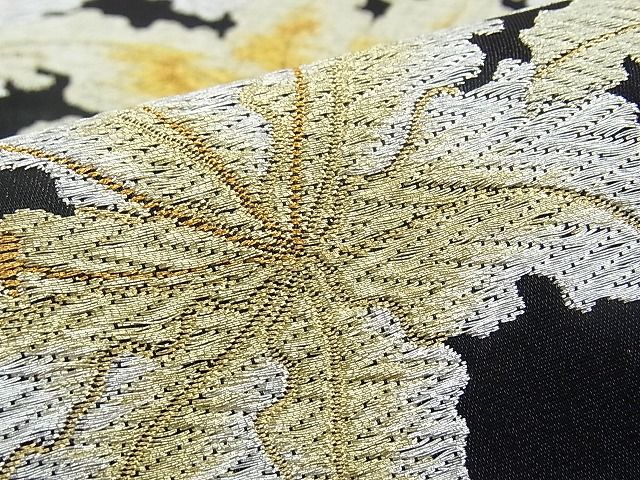 平和屋本店□極上 ジャパンオートクチュール 渡辺雪三郎 六通柄袋帯 草花文