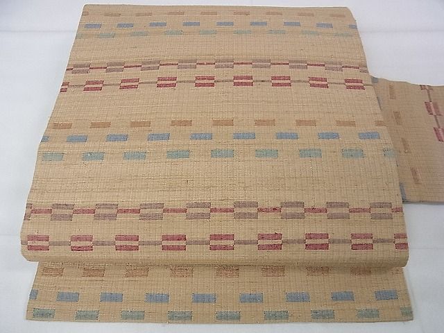 平和屋本店■極上　人間国宝　重要無形文化財保持者　佐々木苑子　九寸名古屋帯　紬地　逸品　未使用　DZAA1710kh4