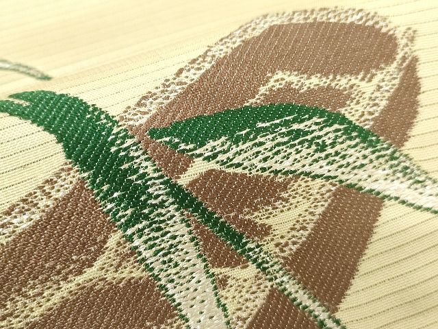 平和屋本店◇極上 アンティーク 大正ロマン 九寸名古屋帯 総刺繍 相良刺繍