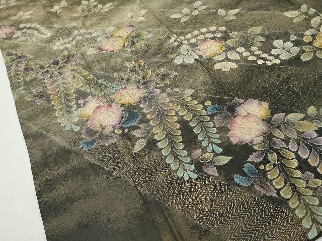 平和屋本店□極上 訪問着 作家物 辻が花 絞り 暈し染め 金通し