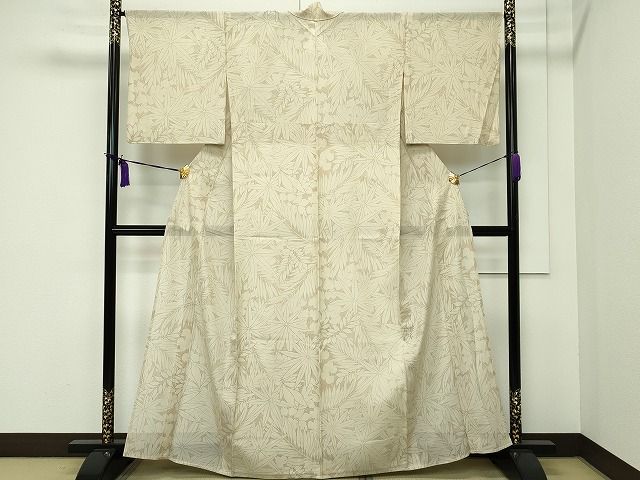 平和屋着物●本場染大島紬　草花菱文　ロング丈　正絹　逸品　AAAV7261zg 平和屋着物○本場染大島紬 草花菱文 ロング丈 正絹 逸品 AAAV7261zg