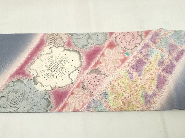 名古屋帯 藤娘きぬたや 刺繍 金駒刺繍 開き名古屋 正絹 T-5212