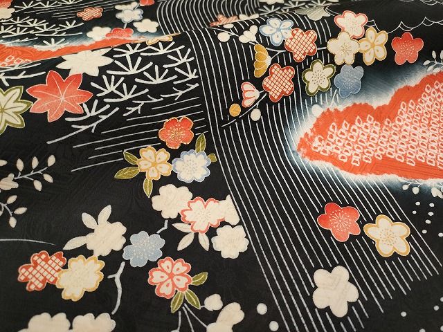 小紋 反物 正絹 江戸小紋 行儀柄 丹後ちりめん 新品 未仕立 着物