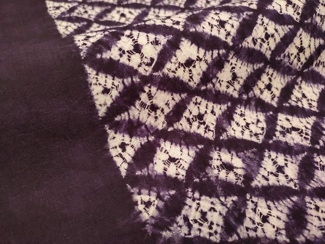 平和屋本店□極上 岩手の匠 草紫堂 南部絞り 紫根染 九