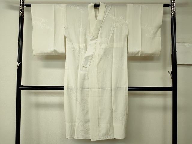 平和屋着物□長襦袢 無双仕立て 流水花地紋 洗える着物 DAAU4633qp