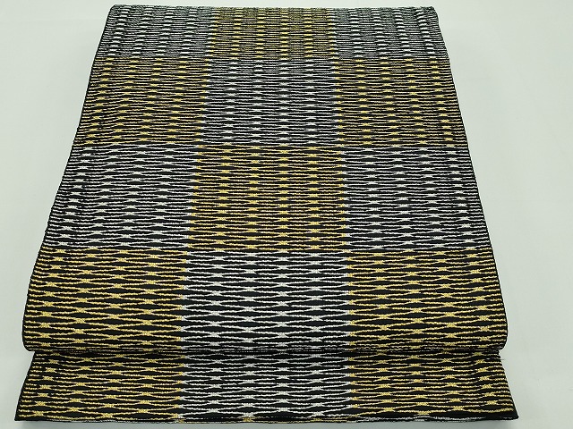 平和屋本店■最高級　人間国宝　北村武資　繧繝錦　魚々子縞　六通柄袋帯　逸品　3s4277