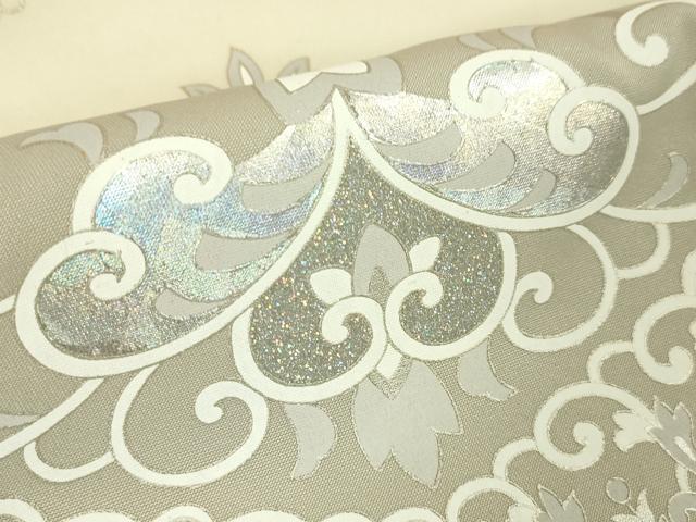 平和屋本店□極上 訪問着 正倉院花文 象牙色地 銀