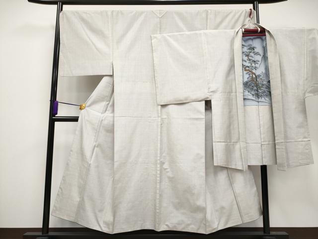 平和屋本店●極上　男性　本場大島紬　白大島　100亀甲　アンサンブル　総詰め　逸品　CYAA4307s6