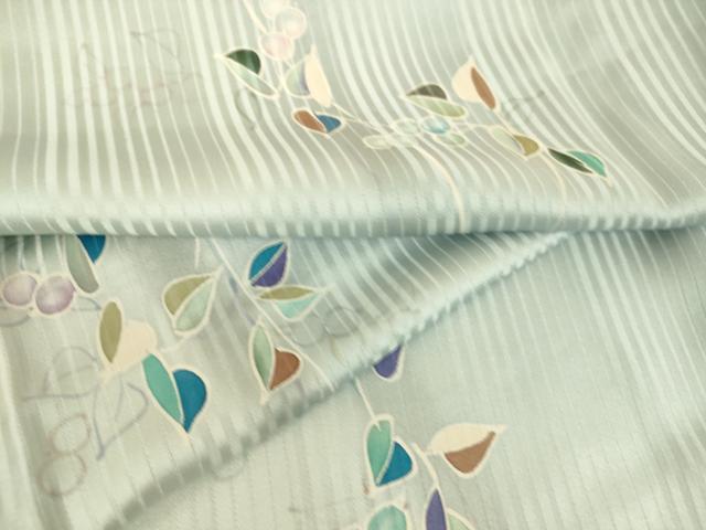 平和屋着物□極上 響庵 小紋 単衣 地紋起こし 唐草文 反端付き 逸品