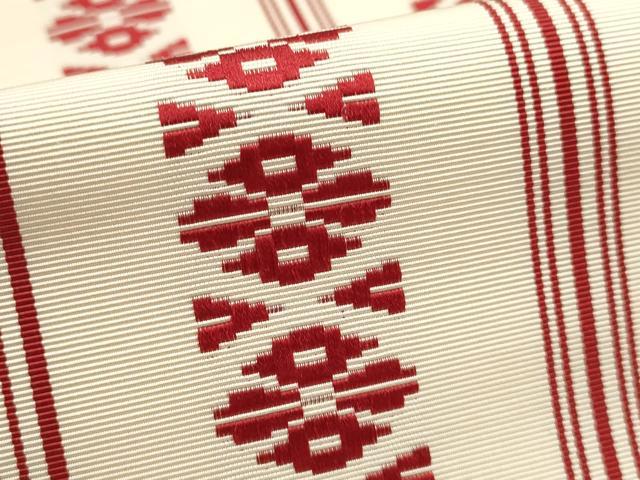 平和屋着物●本場筑前博多織　八寸名古屋帯　献上　正絹　逸品　DAAP1797ic_4