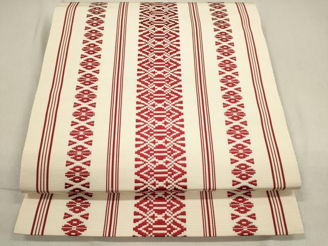 平和屋着物●本場筑前博多織　八寸名古屋帯　献上　正絹　逸品　DAAP1797ic_1