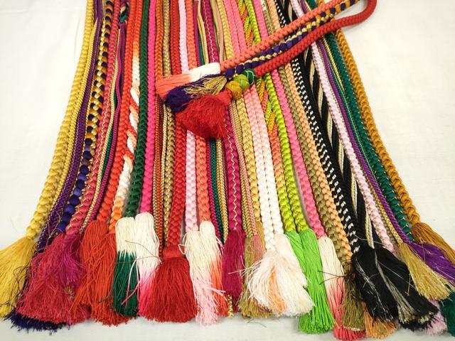 平和屋着物●和装小物　帯締め20本　振袖用　丸組　金糸　逸品　DAAQ1247zzz