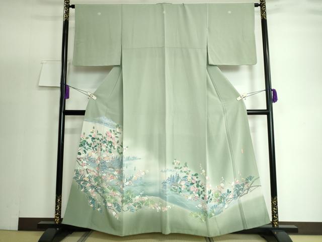 平和屋着物●豪華色留袖　友禅　作家物　風景花文　暈し染め　正絹　逸品　DAAP1886ic