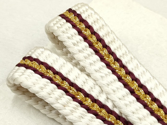 平和屋着物●人間国宝 吉田文之監修　和装小物　上質な帯締め　平組　本金糸　純金太閤箔使用　共箱付き　逸品　未使用　AAAS2861ay 平和屋着物○人間国宝 吉田文之監修 和装小物 上質な帯締め 平