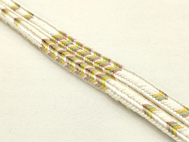 平和屋着物●和装小物　上質な帯締め　大正十四年創業 和装小物の老舗 三ッ杵印 紐の渡敬　丸源氏組　撚り房　逸品　未使用　AAAS2869ay 平和屋着物○和装小物 上質な帯締め 大正十四年創業 和装小物