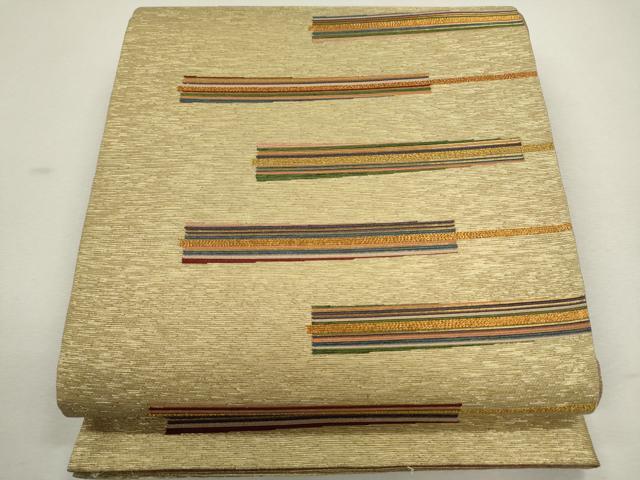 平和屋着物●創業280年　誉田屋源兵衛　室町源　六通柄袋帯　棲麗　扇文　金糸　正絹　逸品　CAAR1314hy