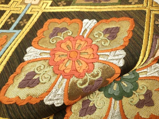 平和屋着物□極上 六通柄袋帯 唐織 菱唐草文 金銀糸 逸品 CYAA3767s5 平和屋着物六通柄袋帯 唐織 松菱文 金銀糸 正絹 逸 CABA7670fb