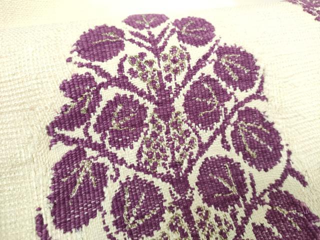 平和屋着物○京の名門 じゅらく謹製 帝王紫 八寸名古屋帯 紬