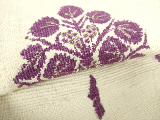 平和屋着物○京の名門 じゅらく謹製 帝王紫 八寸名古屋帯 紬