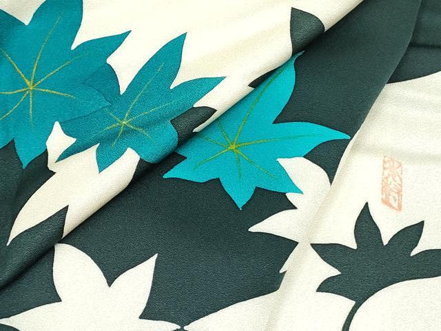 平和屋着物●訪問着　作家物　舞楓文　正絹　逸品　DAAR0288yyy 平和屋着物○訪問着 作家物 舞楓文 正絹 逸品 DAAR0288yyy