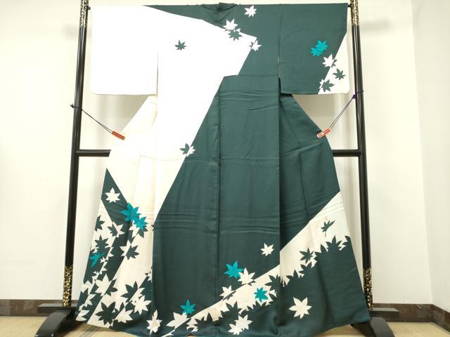 平和屋着物●訪問着　作家物　舞楓文　正絹　逸品　DAAR0288yyy