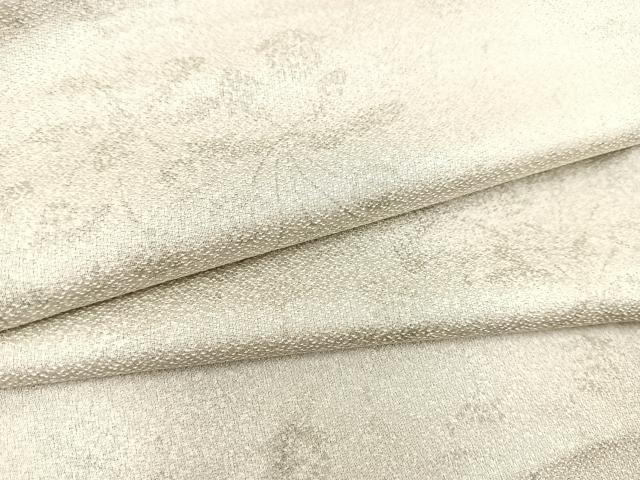 平和屋着物▽上質な小紋　単衣　草花シルエット　正絹　逸品　BAAS7825yc