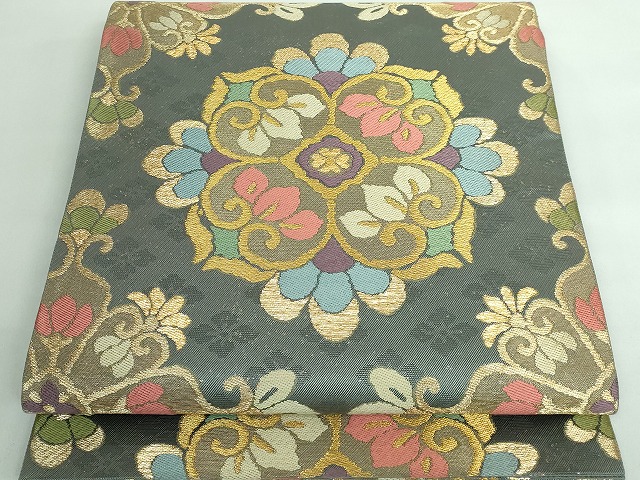 平和屋本店□極上 1854年創業 帯屋捨松 六通柄袋帯 吉祥横