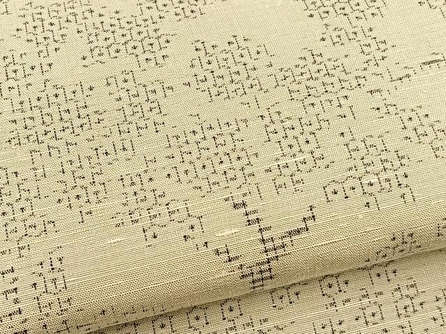 平和屋着物▽上質な紬 単衣 80亀甲 風景文 正絹 逸品 BAAS8328hv