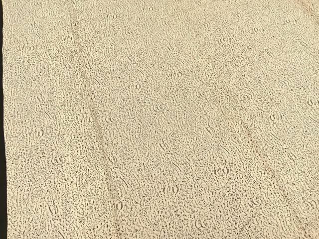 平和屋着物▽上質なお召 単衣 飾花文 正絹 逸品 BAAS8349hv