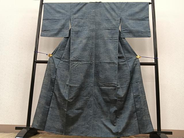 平和屋着物▽上質な紬　単衣　霞文　正絹　逸品　BAAS8359hv 平和屋着物▽上質な紬 単衣 霞文 正絹 逸品 BAAS8359hv