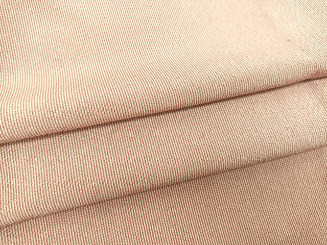 平和屋着物▽江戸小紋　単衣　万筋　白×赤紅色　正絹　逸品　BAAS8018yc