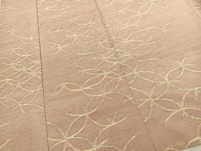 平和屋着物▽上質な紬　単衣　変わり七宝文様　正絹　逸品　BAAS8031yc