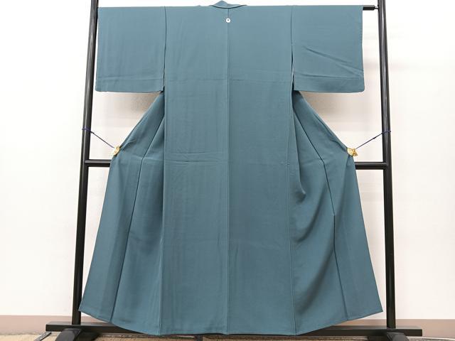 平和屋着物□上質な色無地 作家物 臙脂色 正絹 逸品 未使用