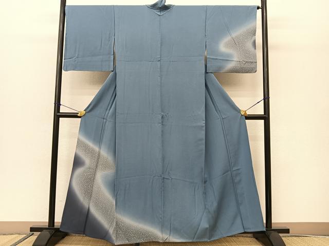 平和屋着物▽訪問着　単衣　流線文　暈し染め　正絹　逸品　BAAS8066yc