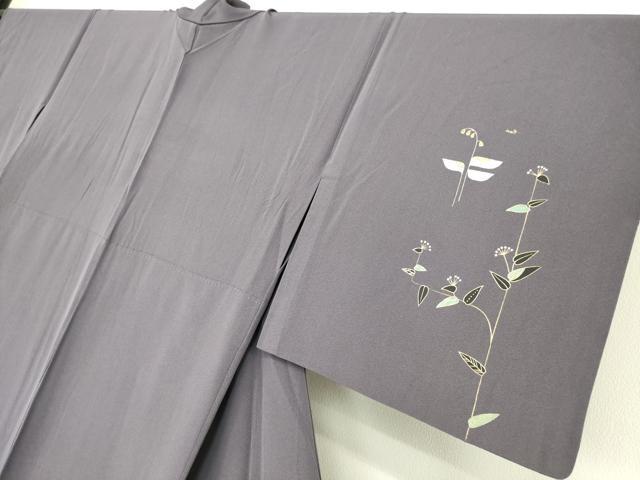 平和屋着物▽訪問着　単衣　花鳥文　暈し染め　金彩　正絹　逸品　DAAQ4509az 平和屋着物▽訪問着 単衣 花鳥文 暈し染め 金彩 正絹 逸品