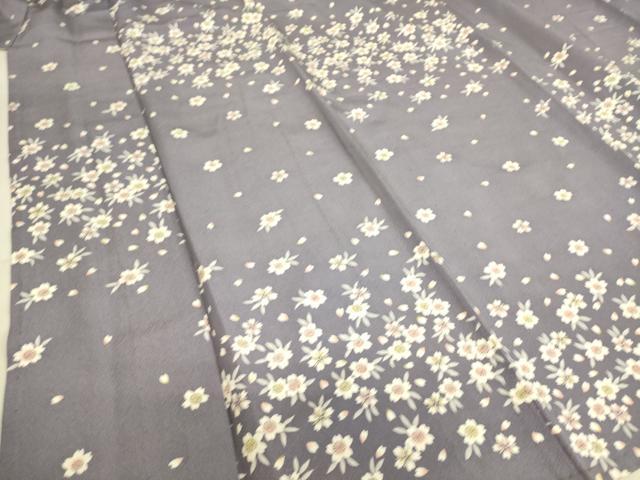 平和屋着物▽上質な小紋 単衣 舞桜文 正絹 逸品 DAAS0038azの通販はau