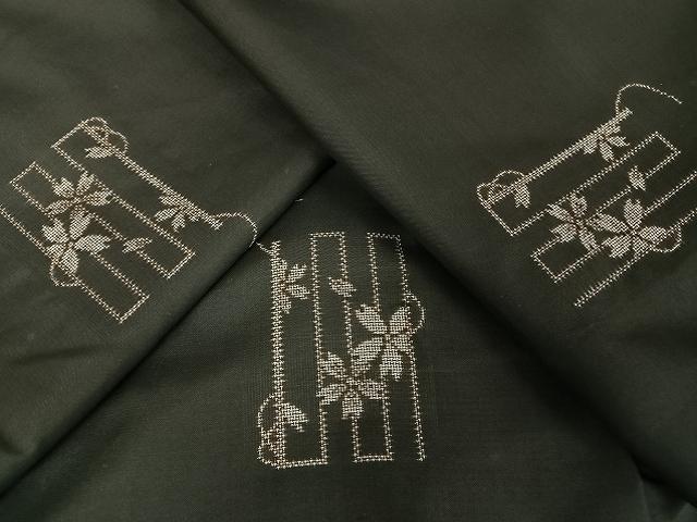 平和屋着物●本場大島紬　９マルキ　地空　桜源氏香　正絹　逸品　未使用　AAAT9384np