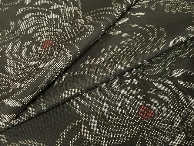 平和屋着物●本場大島紬　７マルキ　乱菊　正絹　逸品　AAAT9410np