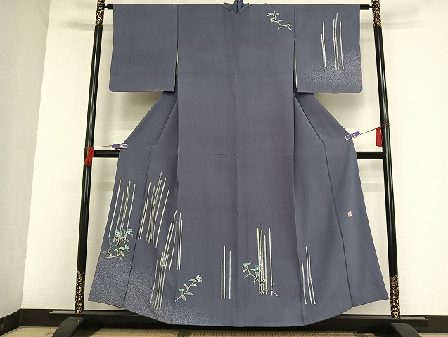 平和屋着物□極上 夏物 伝統工芸士江戸小紋 堅駒絽 染師 吉江明 江戸の