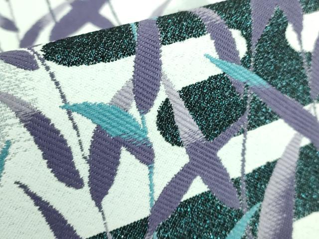 d*7様 華 袋帯 美空ひばり名曲集 ひばりの佐渡情話 箱付き 極美品 お仕立て上がり・中古美品】 正絹佐賀錦袋帯 「花襷・菱文様