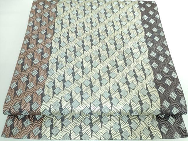 千年工房 博多織 博多帯 名古屋帯 幾何学模様 伝統工芸士 山縣浩司