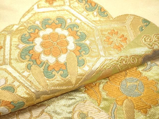 平和屋着物○西陣 川島織物 六通柄 本袋帯 蜀江松更紗花