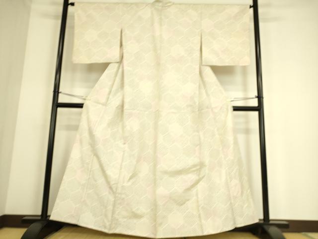 平和屋着物▽上質な紬　単衣　亀甲文　正絹　逸品　DAAS0079az 平和屋着物▽上質な紬 単衣 縞 正絹 逸品 DAAT9833az 【公式通販】