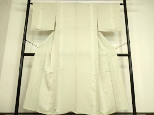 平和屋着物▽上質な小紋　単衣　絞り　花間道　銀糸　正絹　逸品　DAAS0084az 平和屋着物▽上質な小紋 単衣 絞り 花間道 銀糸 正絹 逸品 DAAS0084az