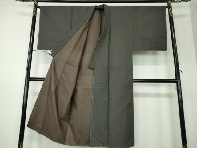 平和屋着物○男性 紬 アンサンブル 100亀甲 総詰め 正絹 逸品 未使用