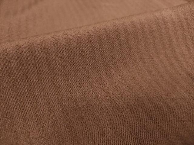 平和屋着物▽上質な色無地 単衣 縞地紋 小豆色 正絹 逸品 DAAS0173az