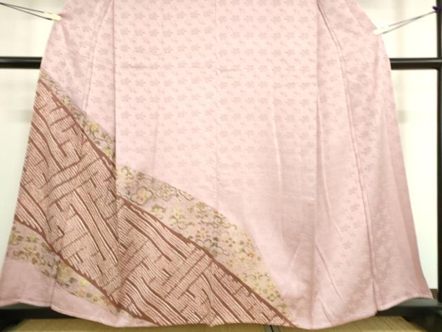 平和屋着物▽訪問着　単衣　絞り　花唐草文　金彩　正絹　逸品　未使用　DAAS0155az 平和屋着物▽訪問着 単衣 絞り 花唐草文 金彩 正絹 逸品 未使用