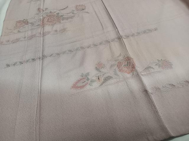 平和屋着物▽中国三大刺繍　スワトウ刺繍　蘇州刺繍　総刺繍　訪問着　単衣　更紗花唐草文　正絹　逸品　CAAS2470xi_2