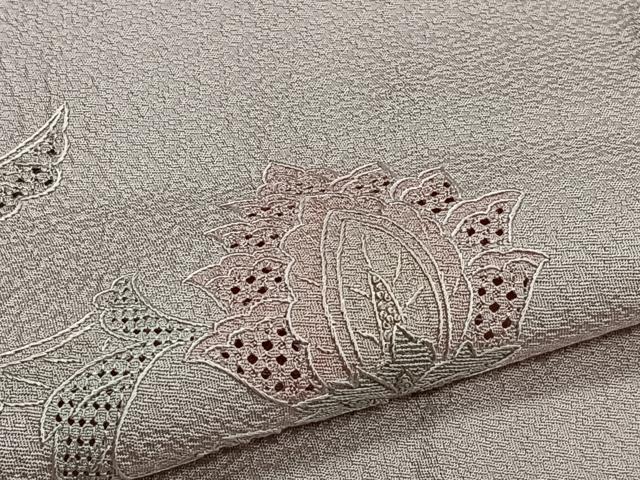 平和屋着物▽中国三大刺繍　スワトウ刺繍　蘇州刺繍　総刺繍　訪問着　単衣　更紗花唐草文　正絹　逸品　CAAS2470xi_5